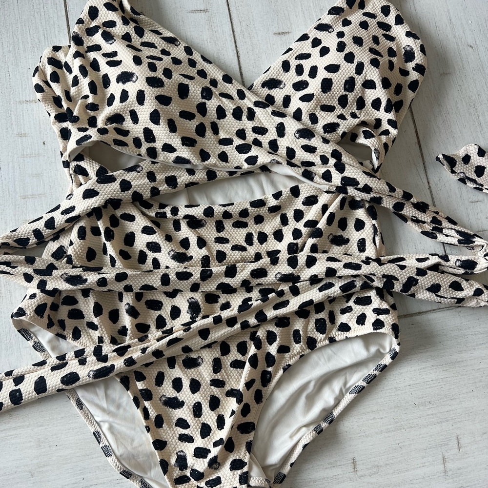 Stylish Polka Dot Swimsuit